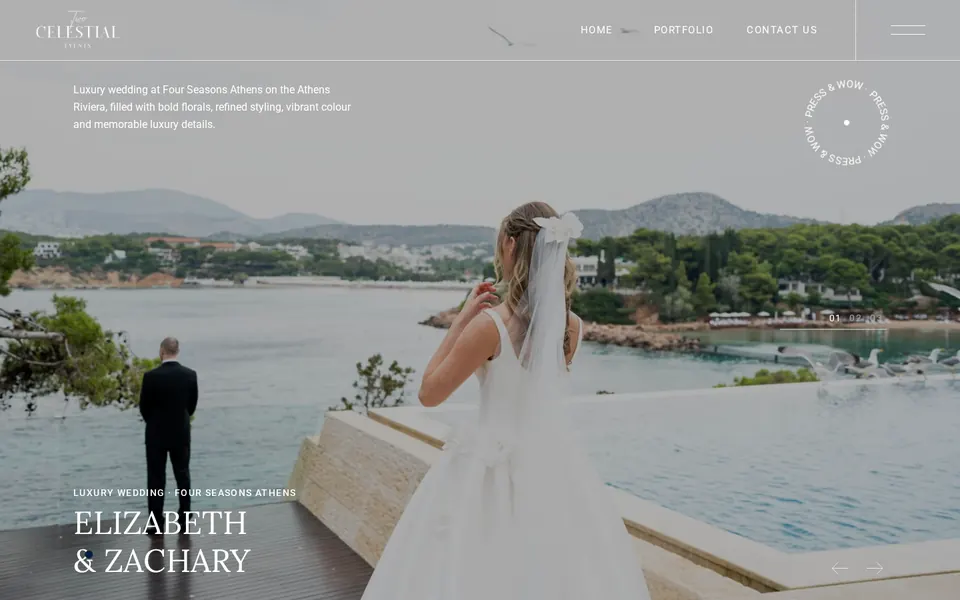 Two Celestial Events — Luxury Wedding & Event Planning Website