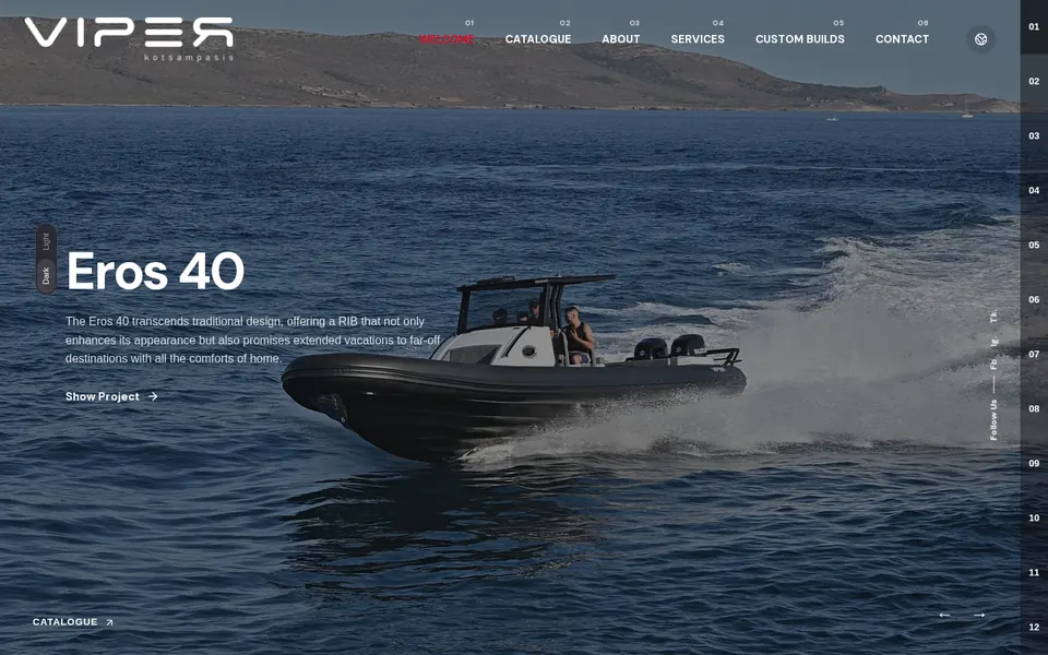 Viper Kotsampasis — The Viper Kotsampasis website, on desktop and mobile.